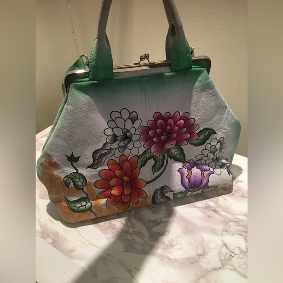 Biacci Hand Painted Handbag Authentic Designer Crossbody Purse - Picture 3 of 9